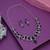 Blue color american diamond necklace set