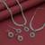 Green color american diamond necklace set