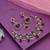 Purple color american diamond necklace set