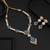 Firozi color long american diamond necklace set