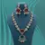 Multi color long american diamond necklace set