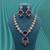 Purple color long american diamond necklace set