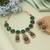 Green color american diamond necklace set