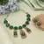 Green color american diamond necklace set