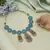 Firozi color american diamond necklace set