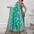 Aqua Blue Soft Crepe Saree with Rich Zari Weaving & Contrast Border | Unstitched Blouse Piece by Maharanga