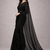 Black color plain georgette designer saree with blouse