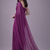 Plum color plain georgette designer saree with blouse
