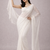 White  color plain georgette designer saree with blouse
