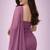 Mauve color plain georgette designer saree with blouse