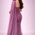 Mauve color plain georgette designer saree with blouse