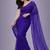 Purple color plain georgette designer saree with blouse