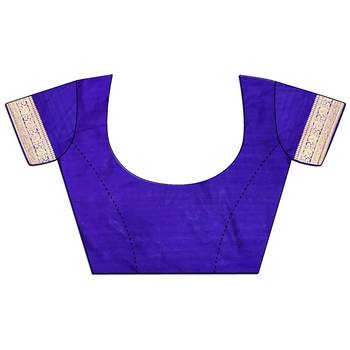 soft Art silk violet floral & ethnic motifs design meenakari banarasi 5
