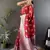 soft art silk maroon     floral motifs banarasi