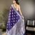 soft art silk  royal blue  floral motifs banarasi