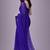 Purple color plain georgette designer saree with blouse