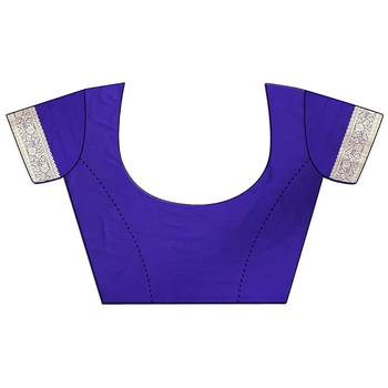 lichi art silk royal blue zari weaving motif banarasi art silk 3
