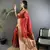 lichi art silk red zari weaving motif banarasi art silk