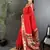 soft lichi art silk red peacock & floral motifs kanchipuram saree