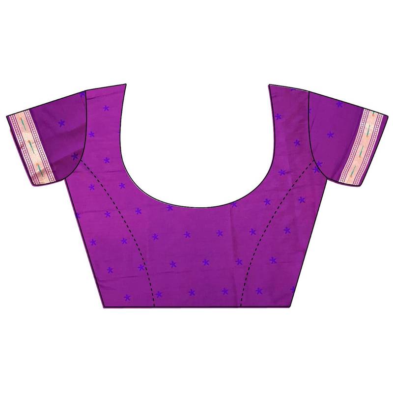 soft lichi art silk magenta peacock & floral motifs kanchipuram saree