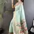soft lichi art silk sea green peacock & floral motifs kanchipuram saree