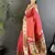 soft lichi art silk rose pink peacock & floral motifs kanchipuram saree