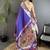 soft lichi art silk purple peacock & floral motifs kanchipuram saree