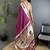 soft lichi art silk wine peacock & floral motifs kanchipuram saree