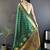 lichi art silk green polka dot paithani art silk saree