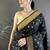 lichi art silk black polka dot paithani art silk saree