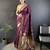 lichi art silk wine polka dot paithani art silk saree