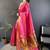 lichi art silk hot pink polka dot paithani art silk saree