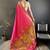 lichi art silk hot pink polka dot paithani art silk saree