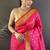 lichi art silk hot pink polka dot paithani art silk saree