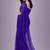 Purple color plain georgette designer saree with blouse
