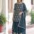 Turquoise Georgette Sequins Embroidered Kurti Sharara Set
