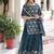 Turquoise Georgette Sequins Embroidered Kurti Sharara Set