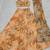 Peach orange floral printed soft fox georgette fully stitched crop top with flared palazzo set