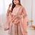 Peach two tone fandy silk heavy embroidery sequins & mirror work fully stitched kurti palazzo set