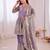 Lavender two tone fandy silk heavy embroidery sequins & mirror work fully stitched kurti palazzo set