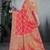 Red Dola Silk Saree with Heavy Zari Weaving & Rich Traditional Border | Unstitched Blouse Piece by Maharanga