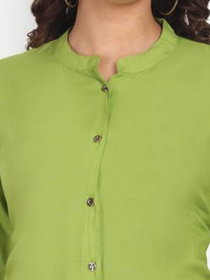 Aarti fashion mandarin collar cut-out sleeves shirt style top 3