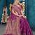 Purple Dola Silk Saree with Heavy Zari Weaving & Broad Traditional Border | Unstitched Blouse Piece