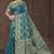 Teal Blue Dola Art Silk Saree with Bandhani Style Zari Woven Work & Rich Traditional Border | Unstitched Blouse Included