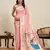 pastel pink paithani meenakari zari woven art silk blend saree with blouse