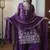 Purple Georgette Embroidered Kurta Palazzo set