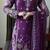 Purple Georgette Embroidered Kurta Palazzo set