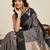 black banarasi zari woven soft art silk traditional saree with blouse