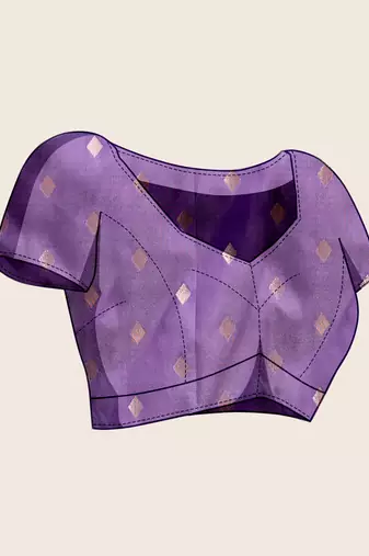 purple banarasi zari woven soft art silk traditional saree with blouse