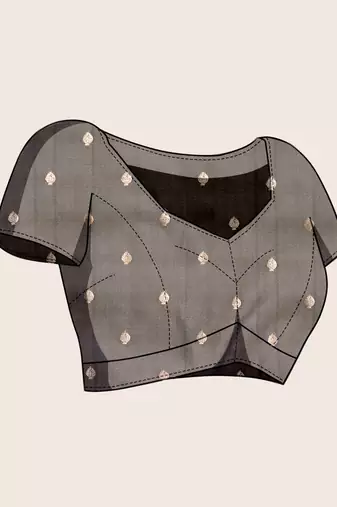 black banarasi zari woven soft art silk traditional saree with blouse